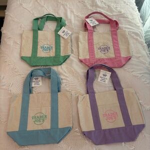 Trader Joe's Mini Canvas Tote Bags